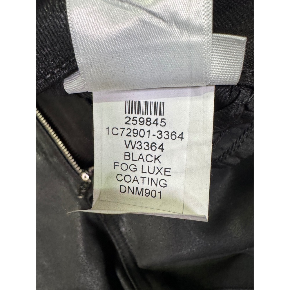 NWT PAIGE Jeans Womens 29 Black Anessa 31 High Rise Wide Leg Fog Luxe Coating - Picture 9 of 16